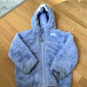 Girls north face reversible winter coat